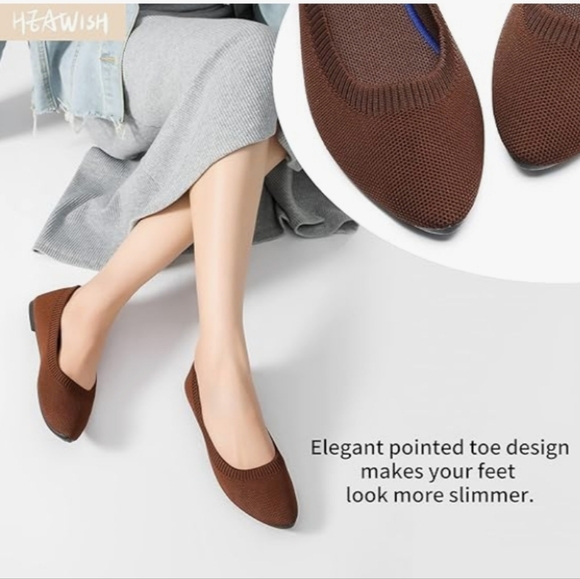NWT Heawish Brown Ballet Flats, Size 8 - Picture 4 of 9